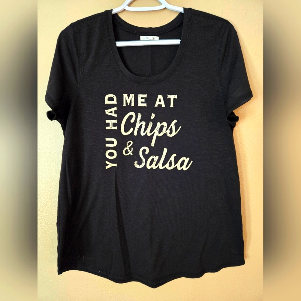 Maurices Black Tee with Gold Text